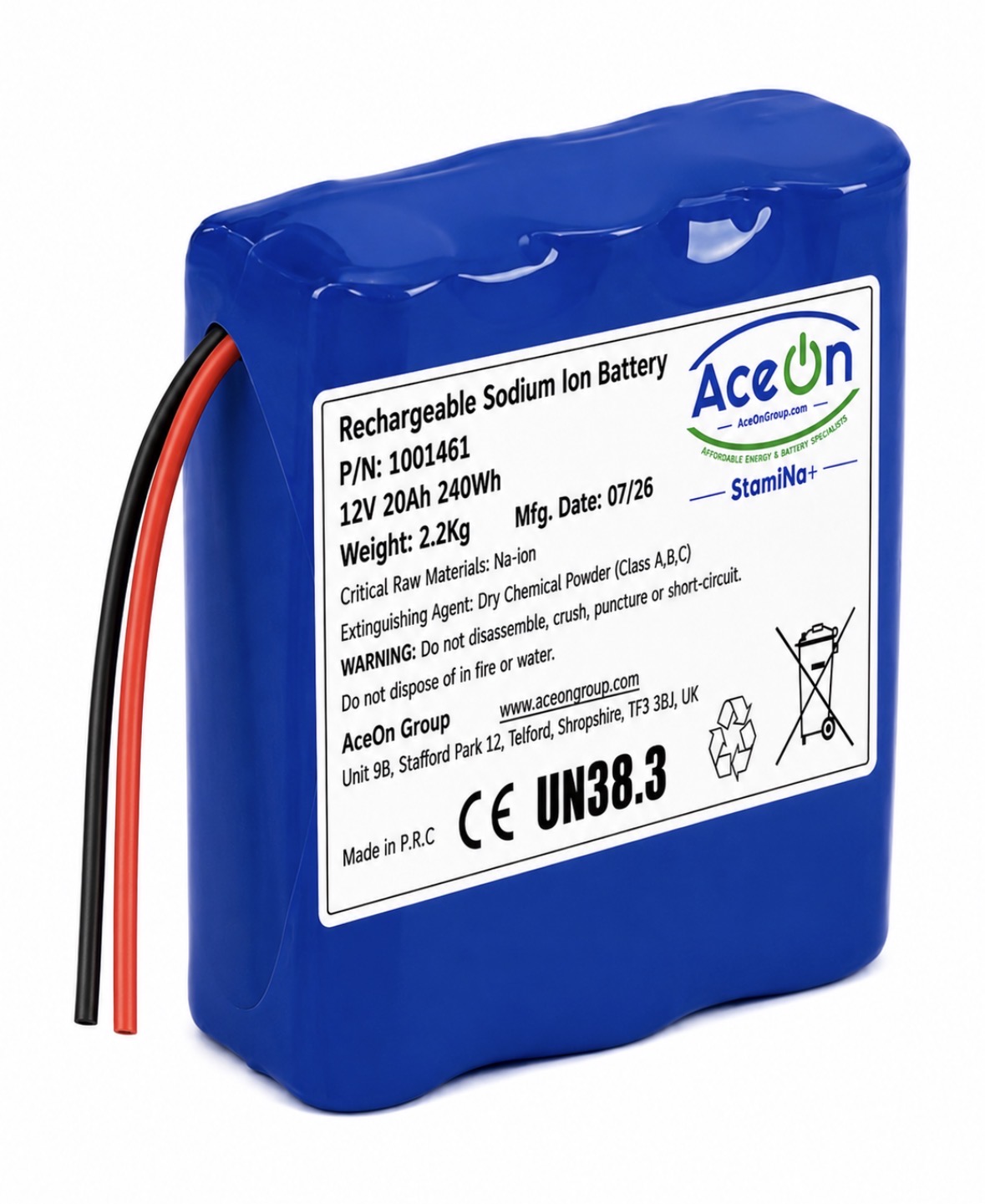 AceOn StamiNa+ sodium-ion soft pack range